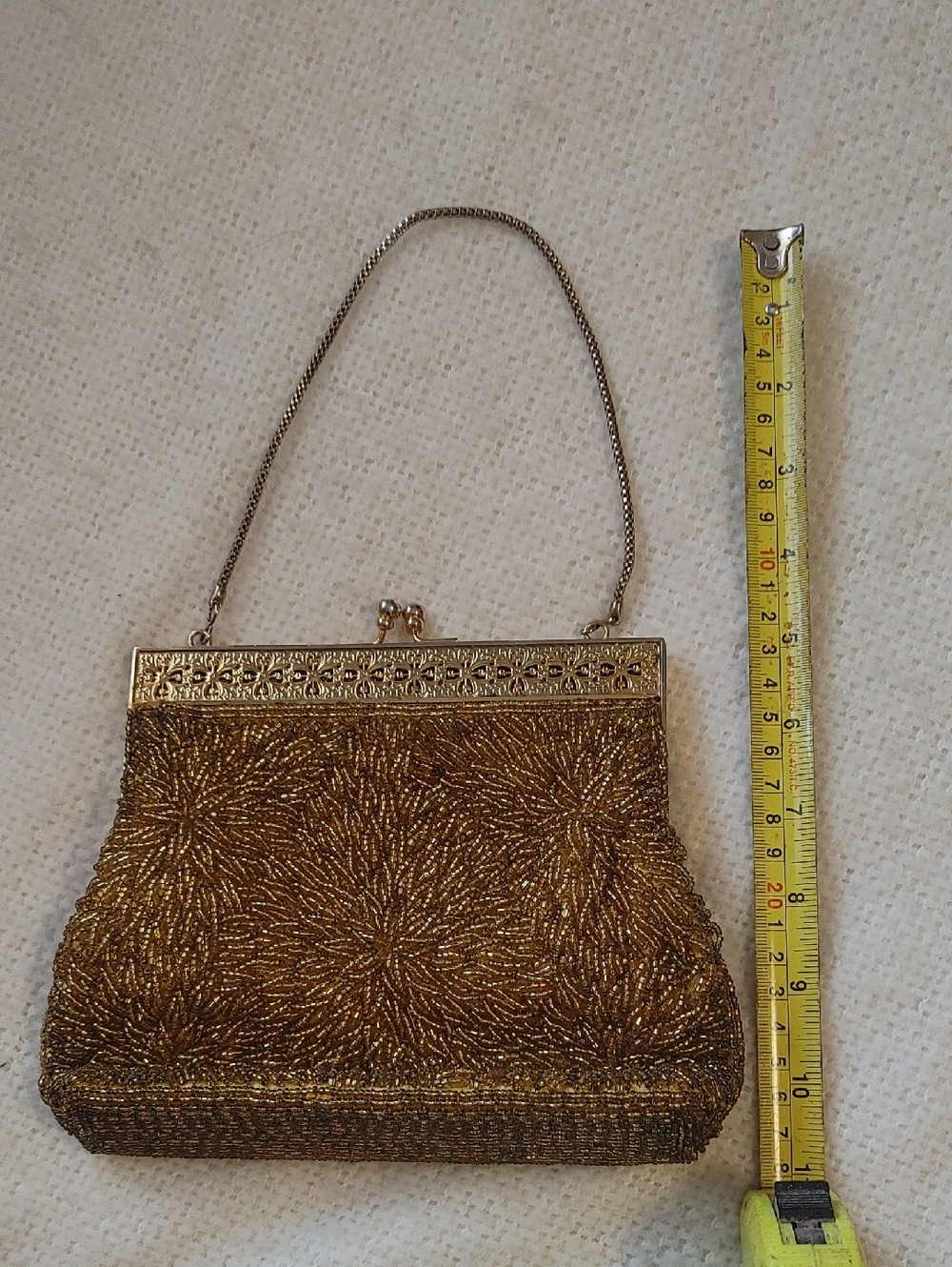 Vintage gold Beaded Purse